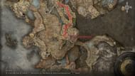Dragon's Pit location on the map in Elden Ring Shadow of the Erdtree (Image via FromSoftware)